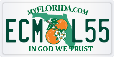 FL license plate ECML55