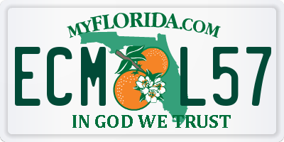 FL license plate ECML57