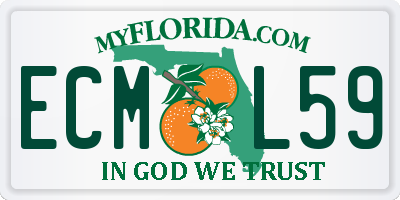 FL license plate ECML59