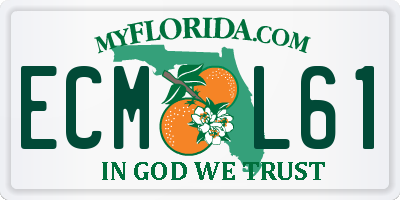 FL license plate ECML61