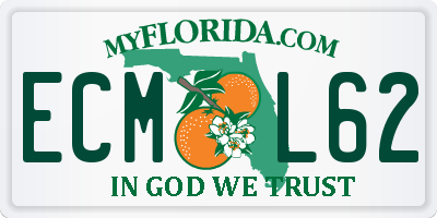 FL license plate ECML62
