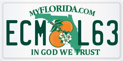 FL license plate ECML63