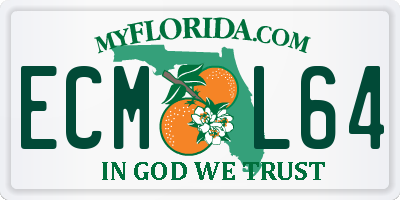 FL license plate ECML64