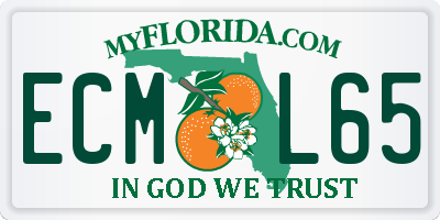 FL license plate ECML65