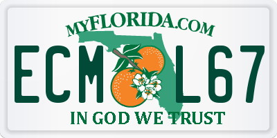 FL license plate ECML67