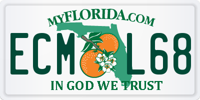 FL license plate ECML68