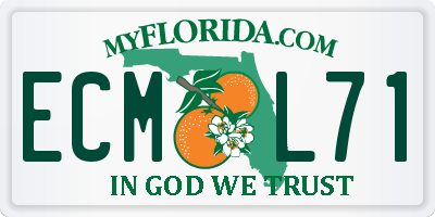 FL license plate ECML71