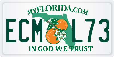 FL license plate ECML73
