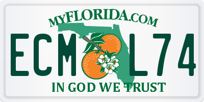FL license plate ECML74