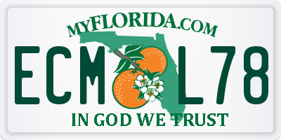 FL license plate ECML78