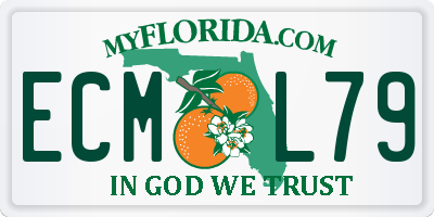 FL license plate ECML79