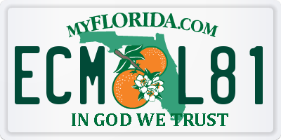 FL license plate ECML81