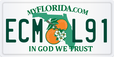 FL license plate ECML91