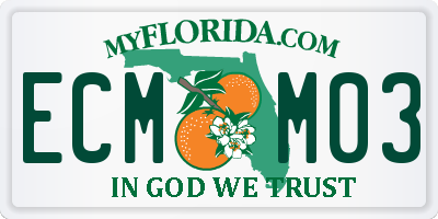 FL license plate ECMM03