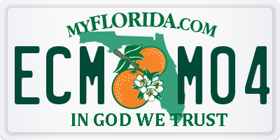 FL license plate ECMM04