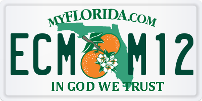 FL license plate ECMM12