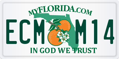 FL license plate ECMM14