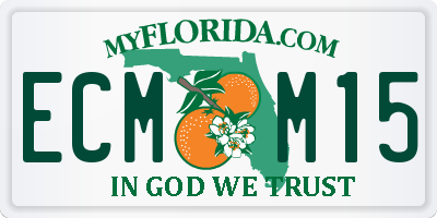 FL license plate ECMM15