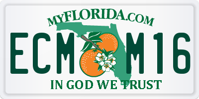 FL license plate ECMM16