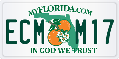 FL license plate ECMM17