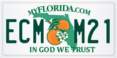FL license plate ECMM21