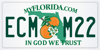 FL license plate ECMM22