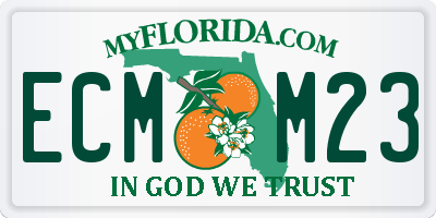 FL license plate ECMM23