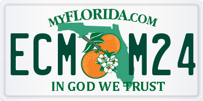 FL license plate ECMM24