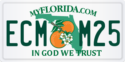 FL license plate ECMM25