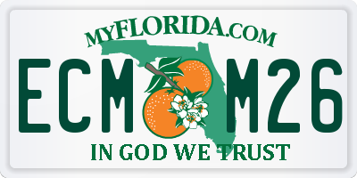 FL license plate ECMM26