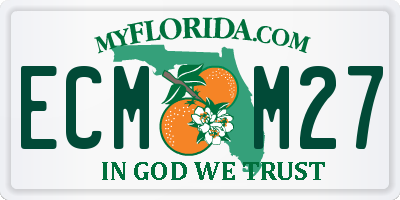 FL license plate ECMM27