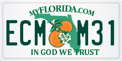 FL license plate ECMM31