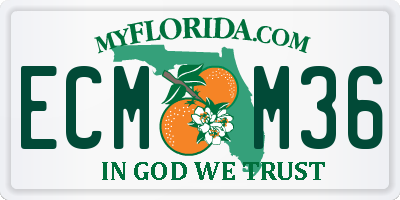 FL license plate ECMM36