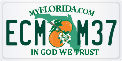 FL license plate ECMM37