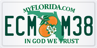 FL license plate ECMM38