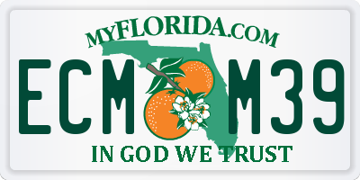 FL license plate ECMM39