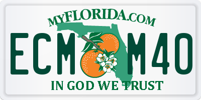 FL license plate ECMM40