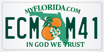 FL license plate ECMM41