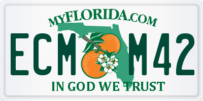 FL license plate ECMM42
