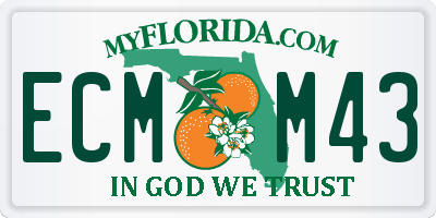 FL license plate ECMM43
