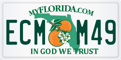 FL license plate ECMM49