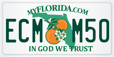 FL license plate ECMM50
