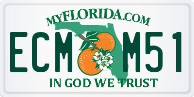 FL license plate ECMM51