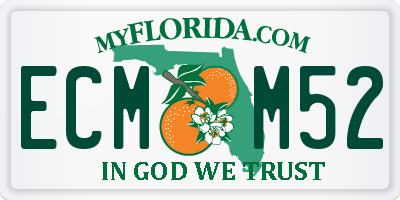 FL license plate ECMM52