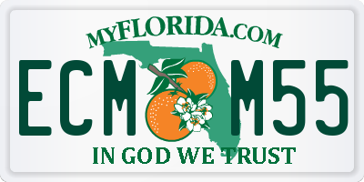 FL license plate ECMM55
