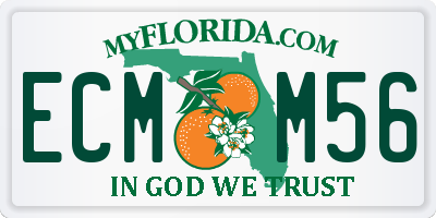 FL license plate ECMM56