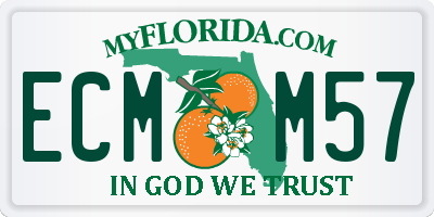 FL license plate ECMM57