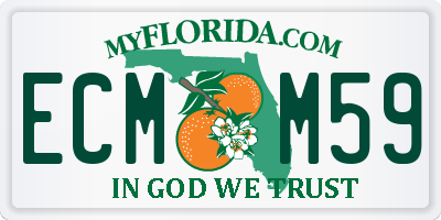FL license plate ECMM59
