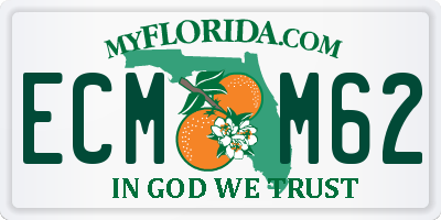 FL license plate ECMM62