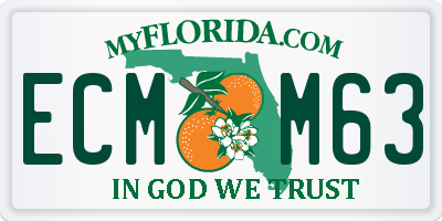 FL license plate ECMM63